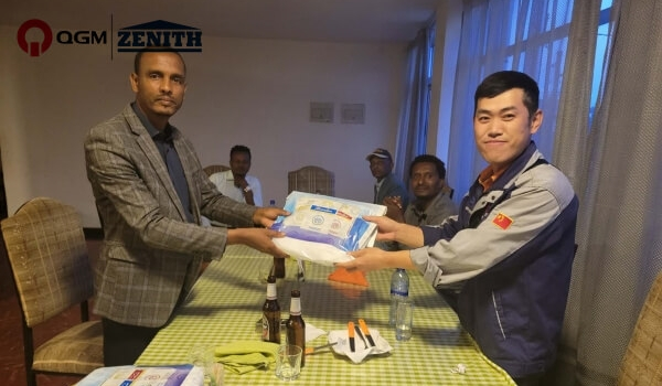 Nova proizvodna linija strojev za izdelavo blokov QGM QT6 dokončana v Nekemteju za povojno obnovo.