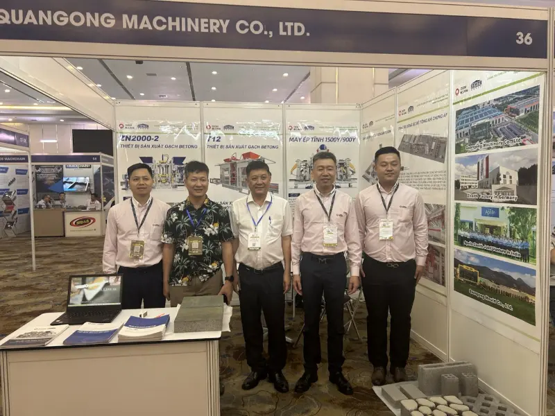 Poglabljanje svoje opore v infrastrukturi jugovzhodne Azije! Quangong Machinery Co., Ltd. blesti na sejmu betona v Vietnamu 2026